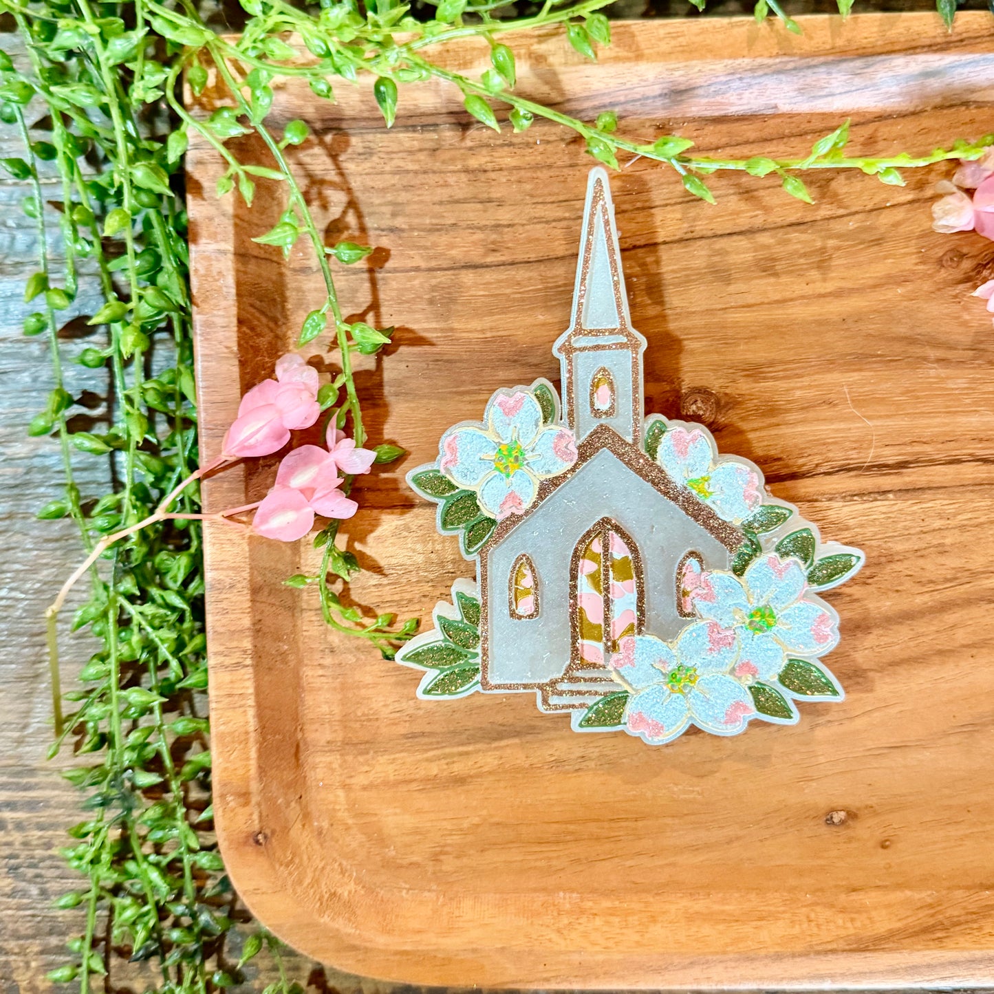 Forward Facing Dogwood Church Freshie MOLD