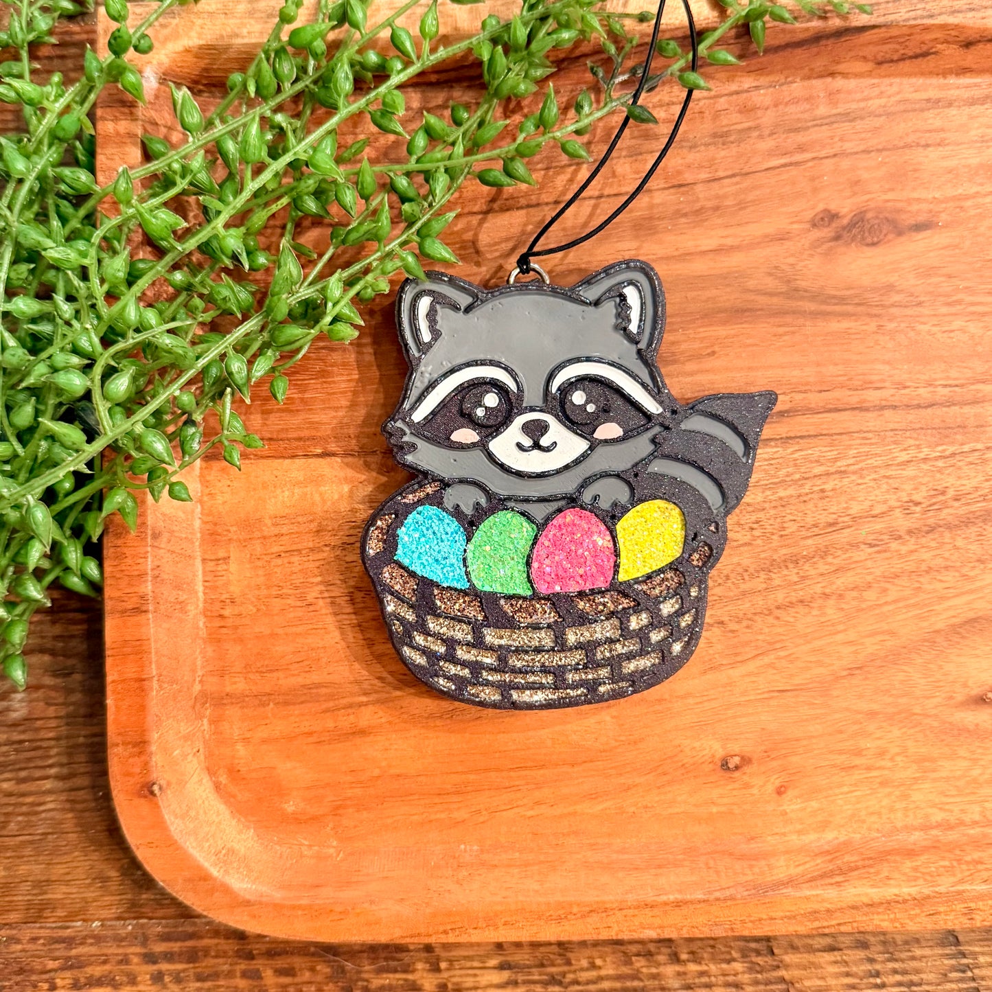 Raccoon in Egg Basket Freshie MOLD