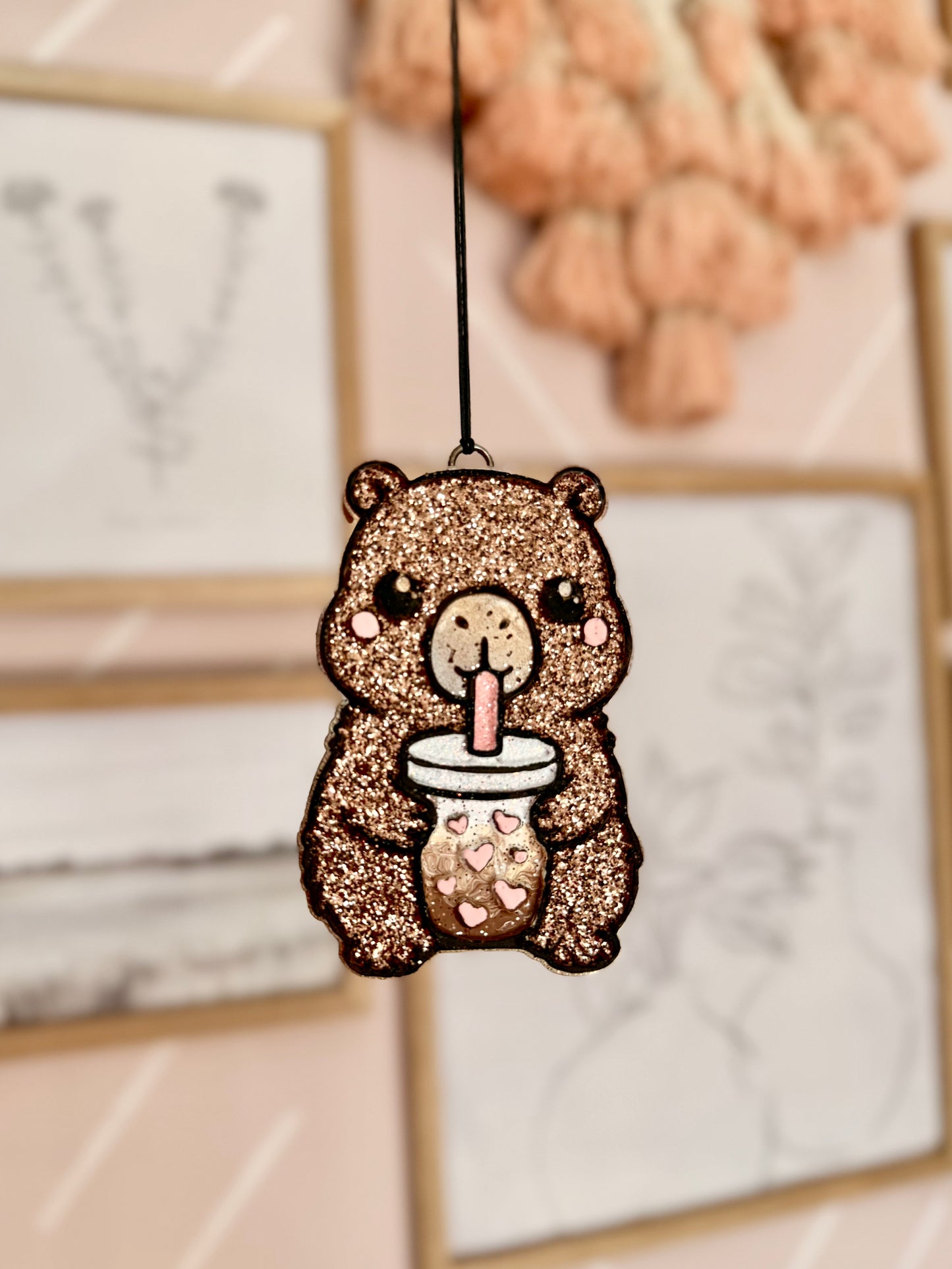 Capybara with Valentine Drink Freshie MOLD