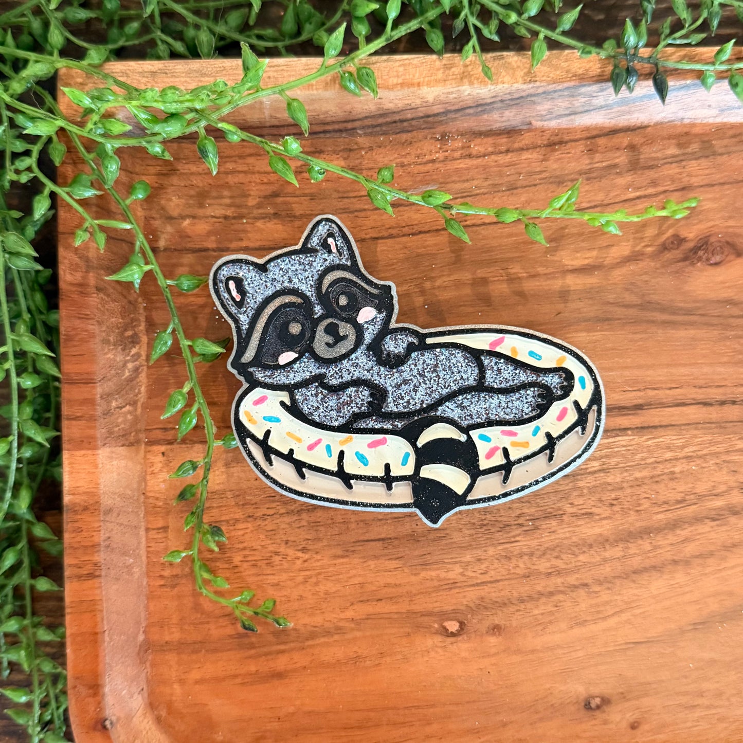 Raccoon Laying in Pool Float Freshie MOLD