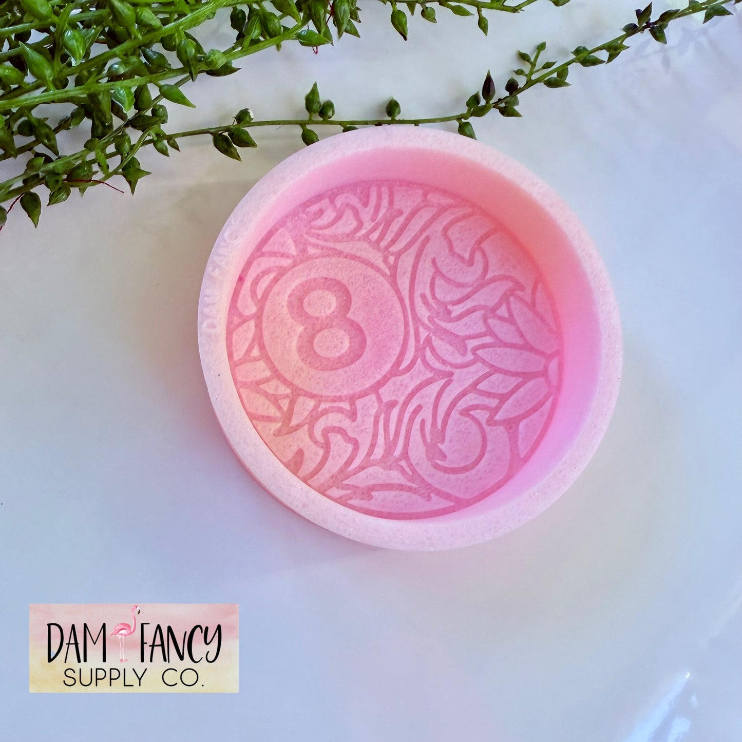 Tooled Leather 8 Ball Freshie Mold