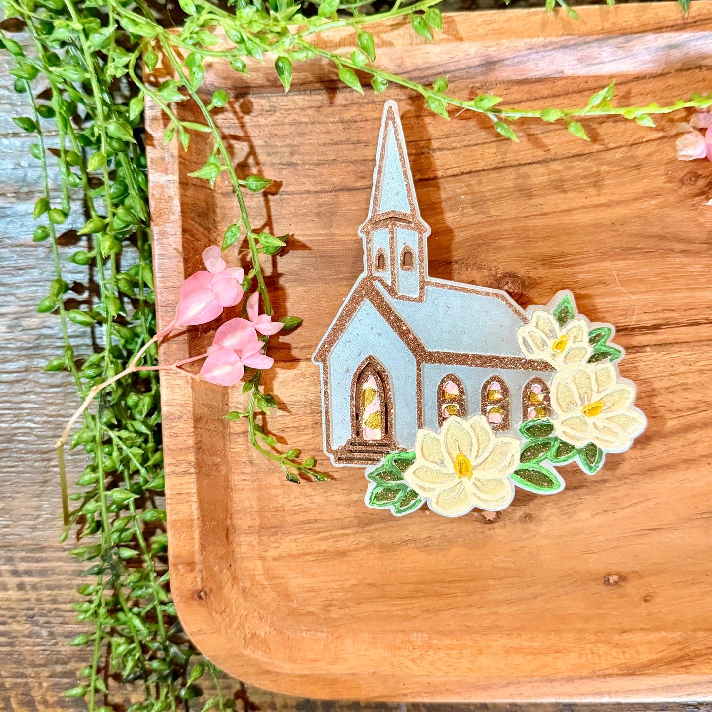 Angled Magnolia Church Freshie MOLD