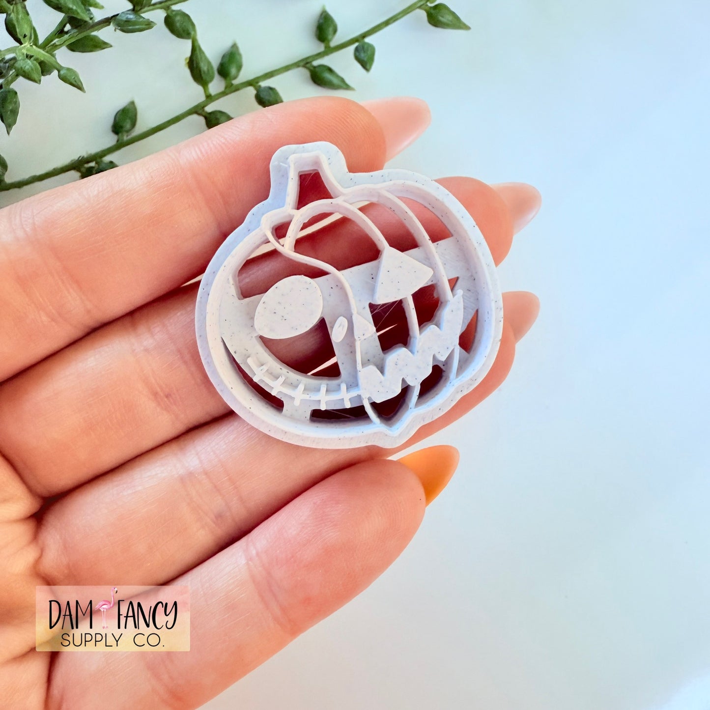 1/2 pumpkin 1/2 skeleton Clay Earring Cutters