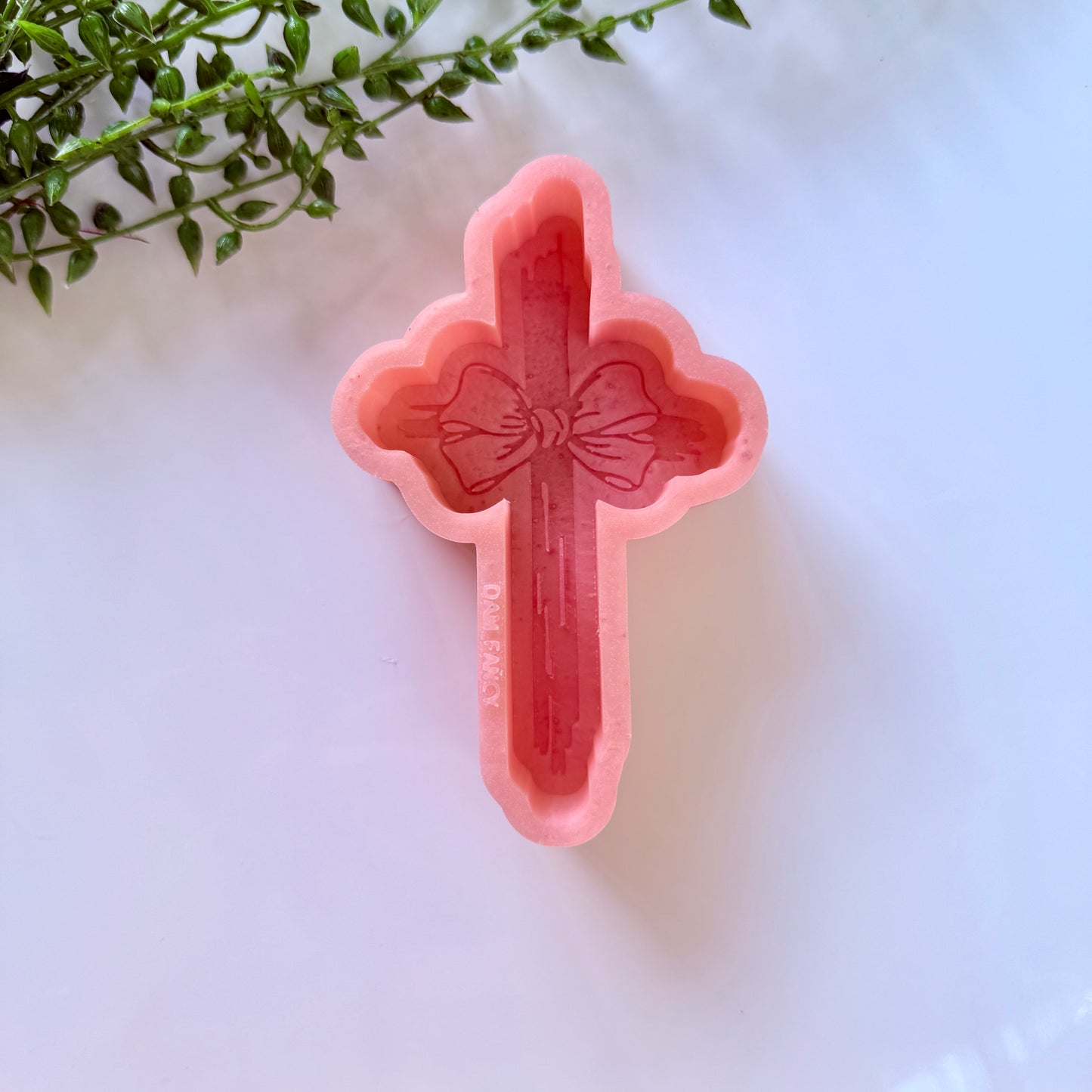 Cross with Bow Freshie Mold