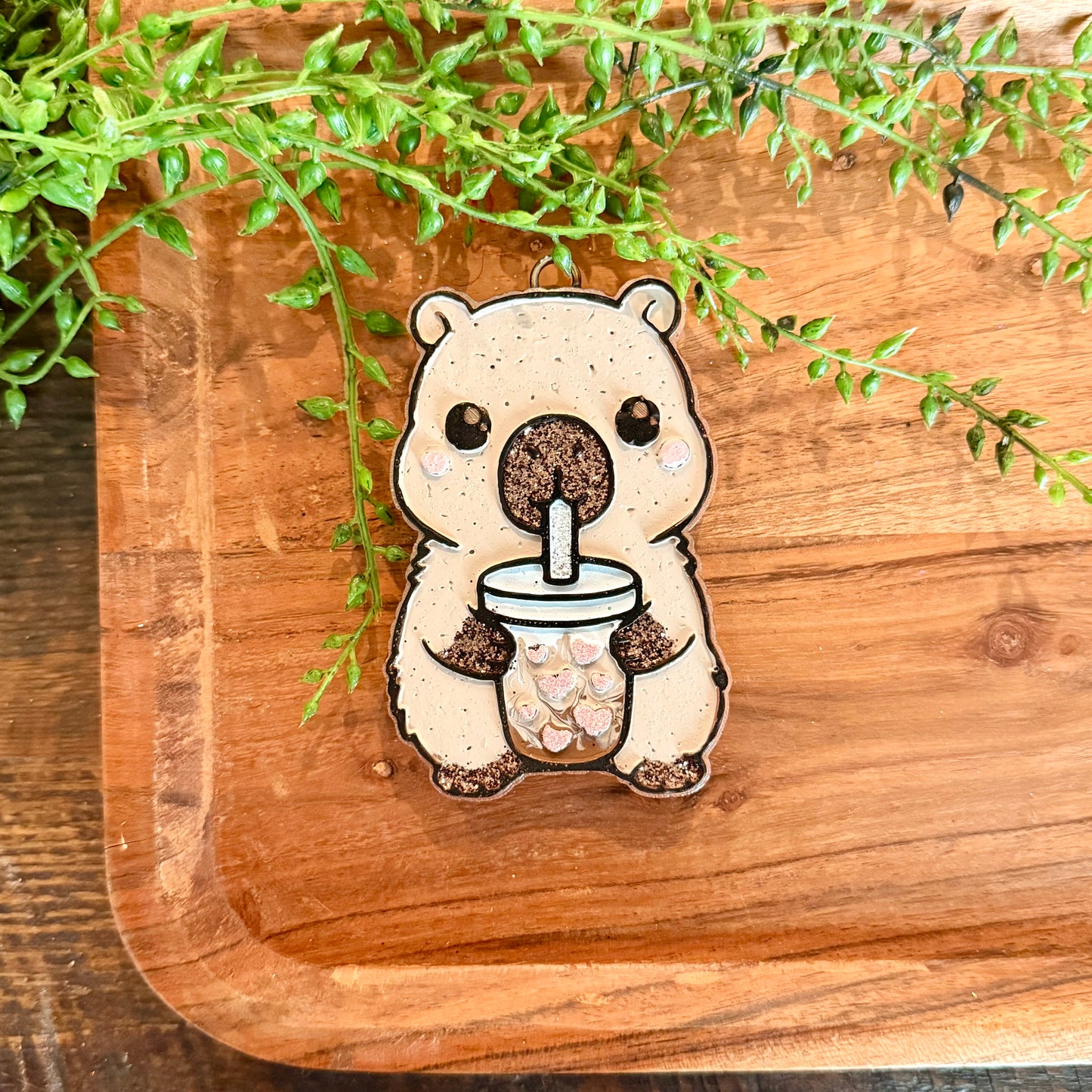 Capybara with Valentine Drink Freshie MOLD