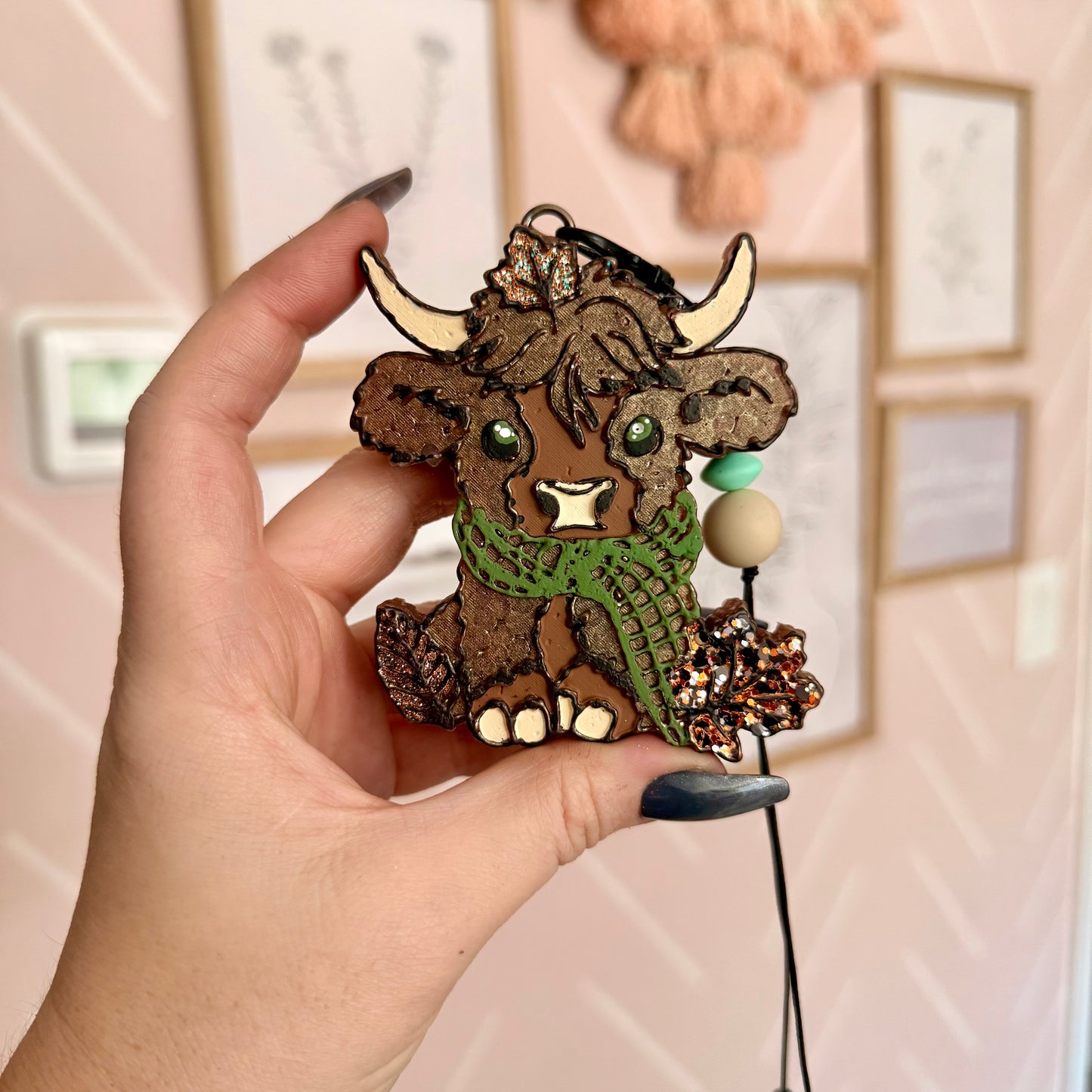 Cow with scarf Freshie Mold