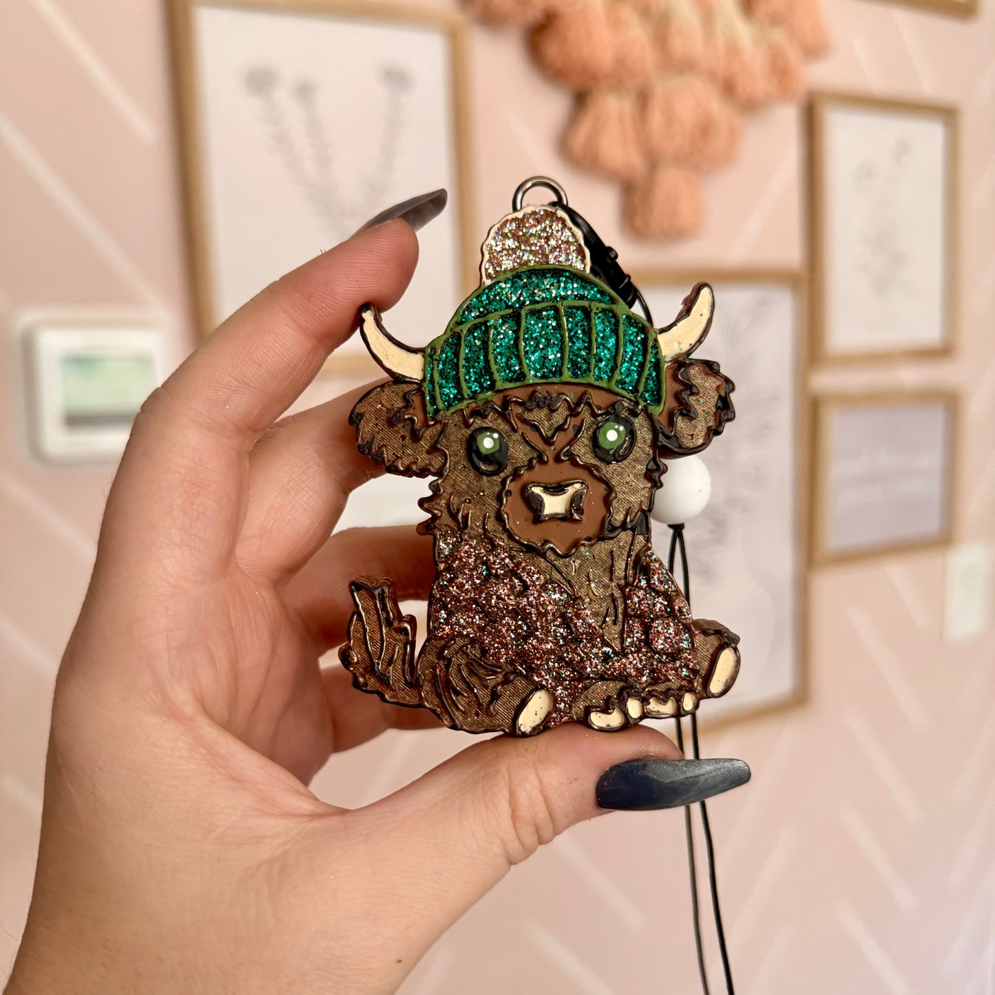 Cow with checkered blanket  Freshie Mold