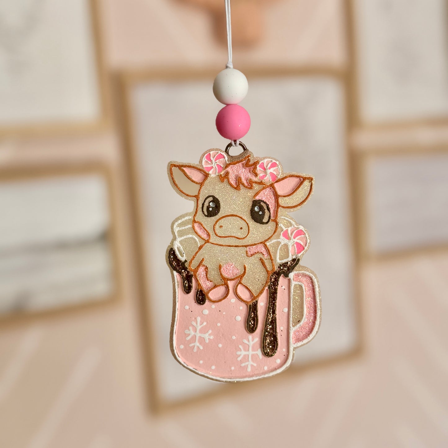 Peppermint Cow in Mug Freshie Mold