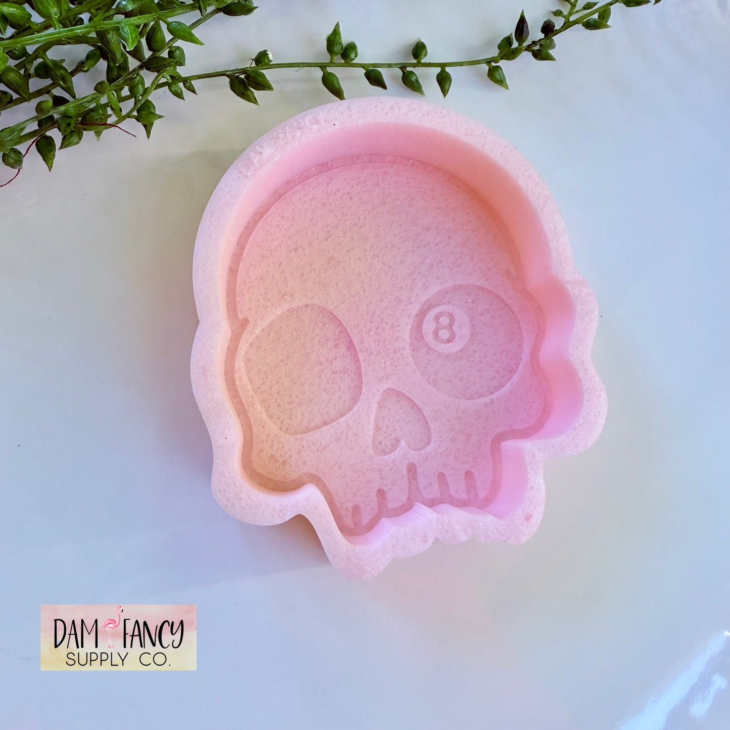 8 Ball Skull Freshie Mold