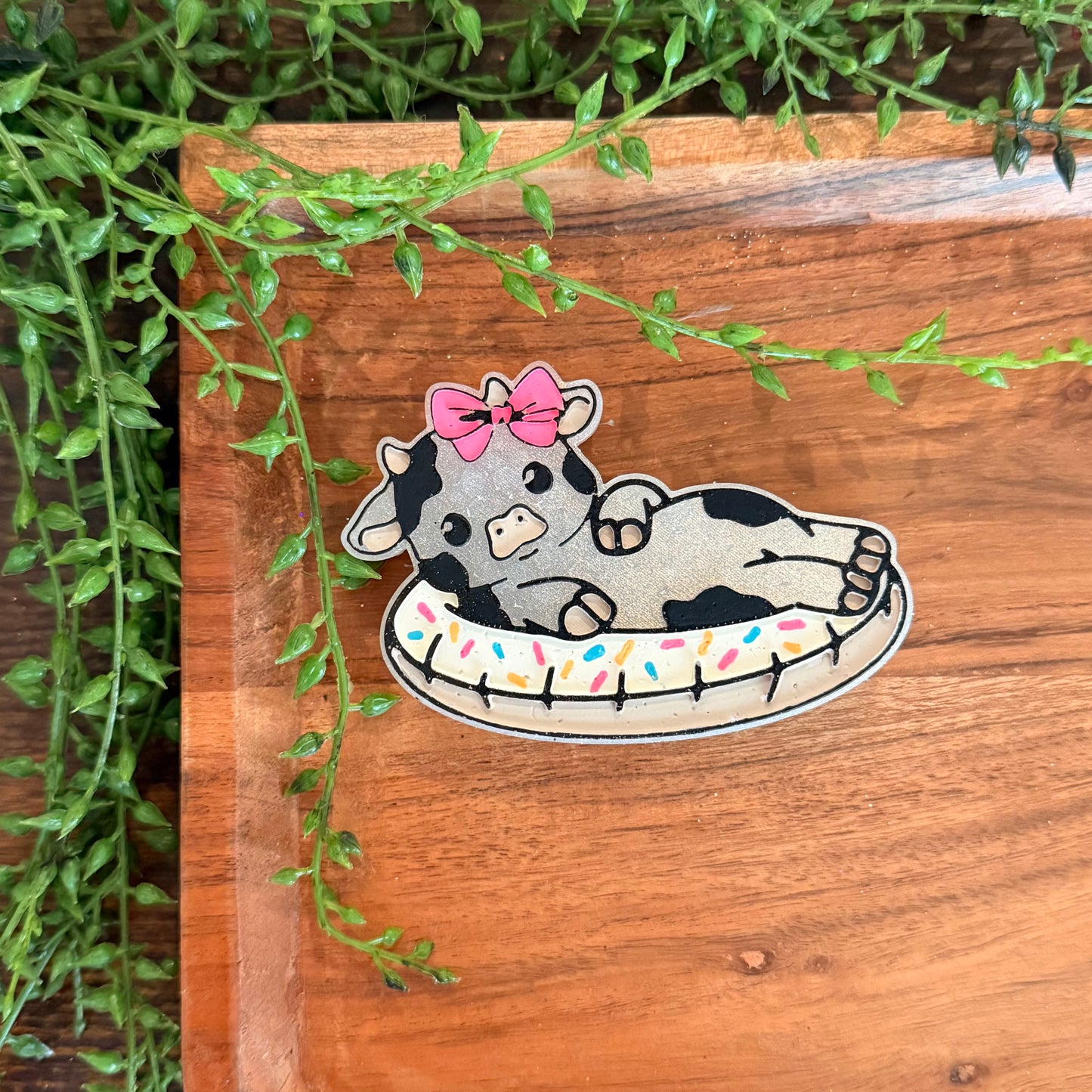 Cow Laying in Pool Float Freshie MOLD