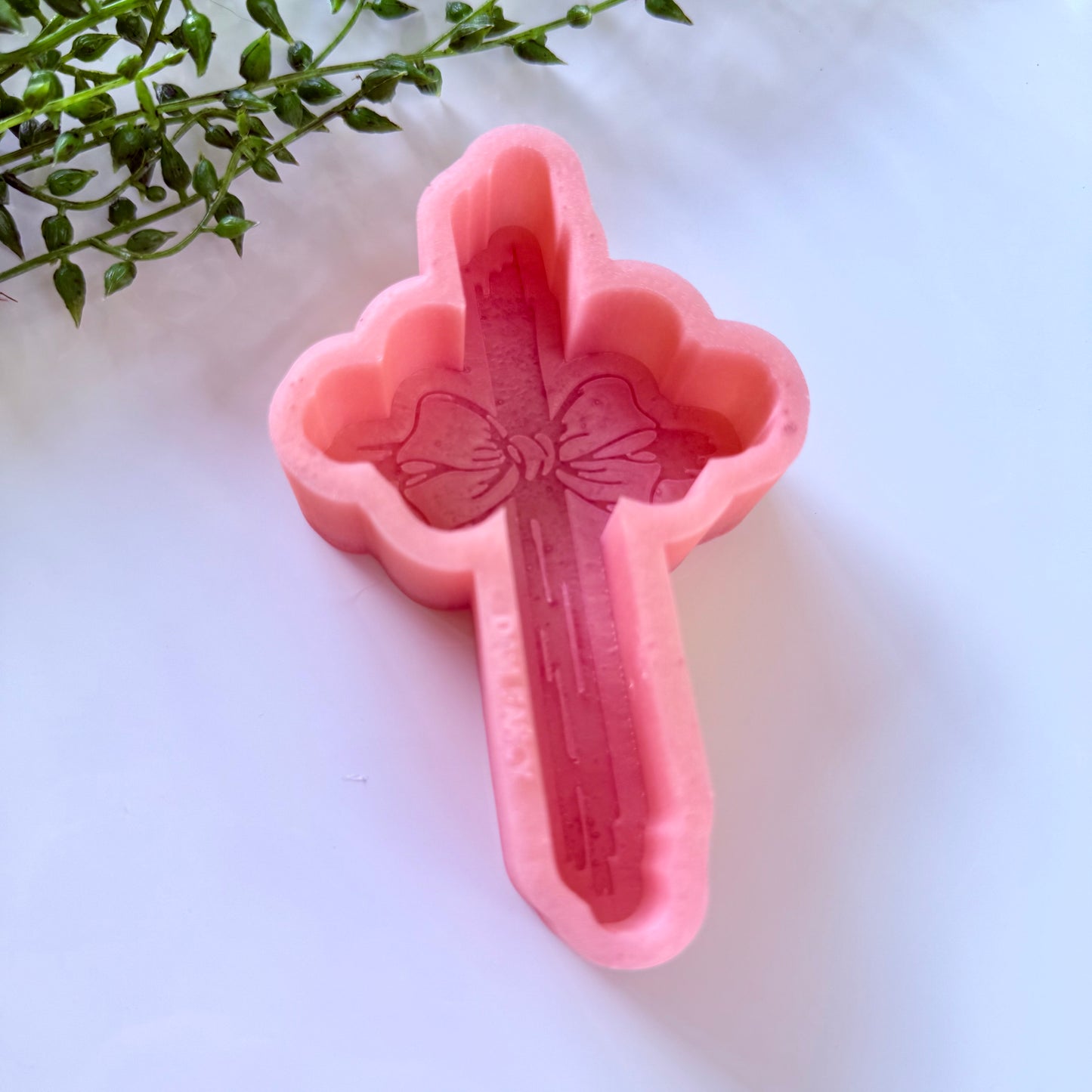 Cross with Bow Freshie Mold