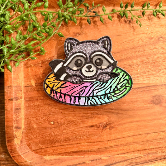 Raccoon in Pool Float Freshie MOLD