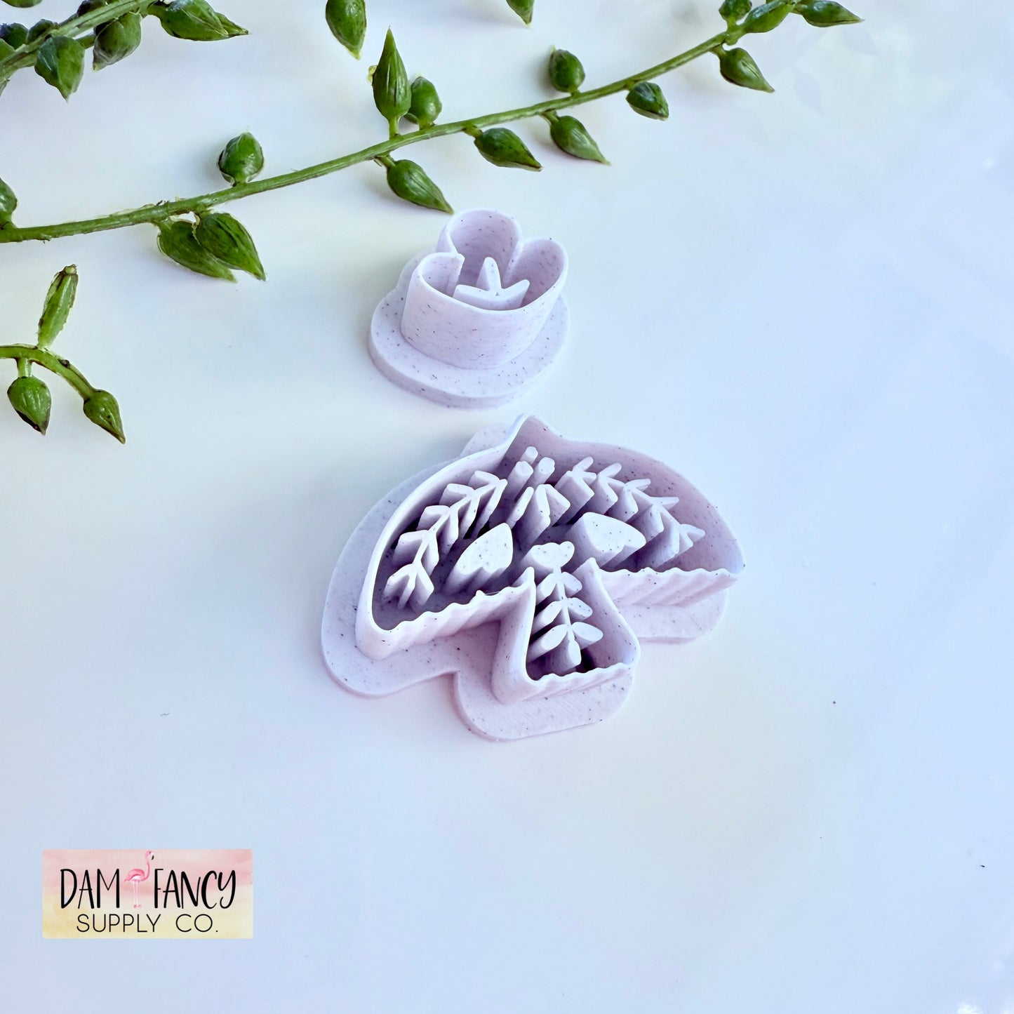 Embossed Folk Arr Bird Clay Earring Cutters